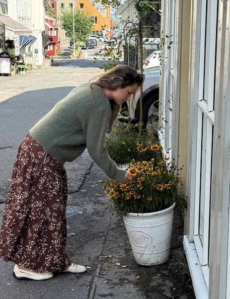 Grønn cardigan