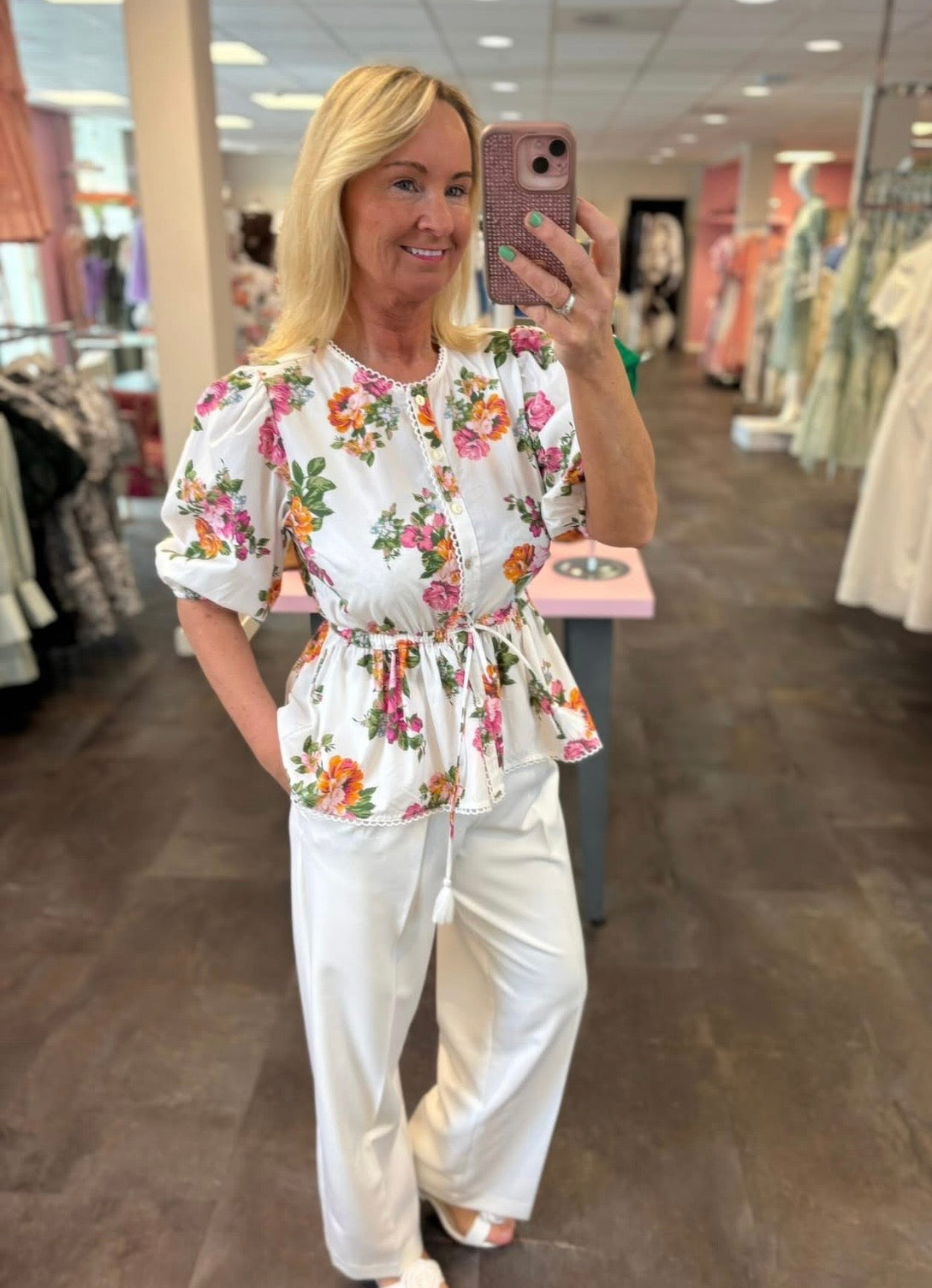 Bomull blomster topp