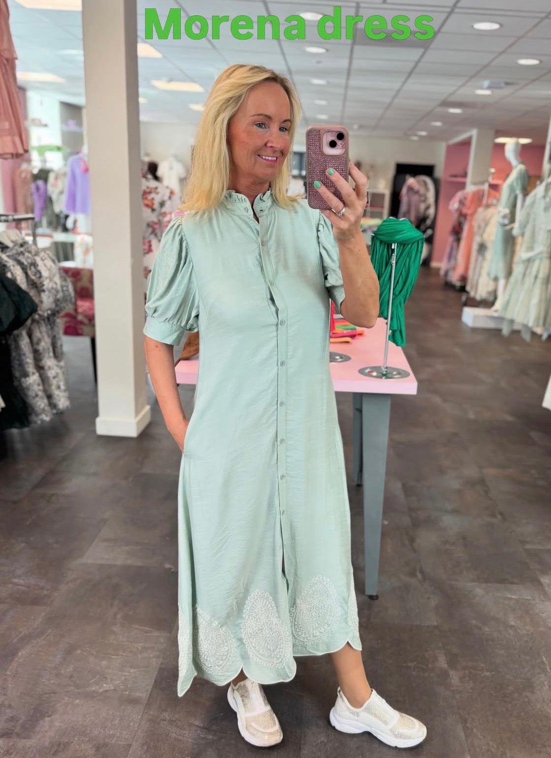 Sage maxi kjole