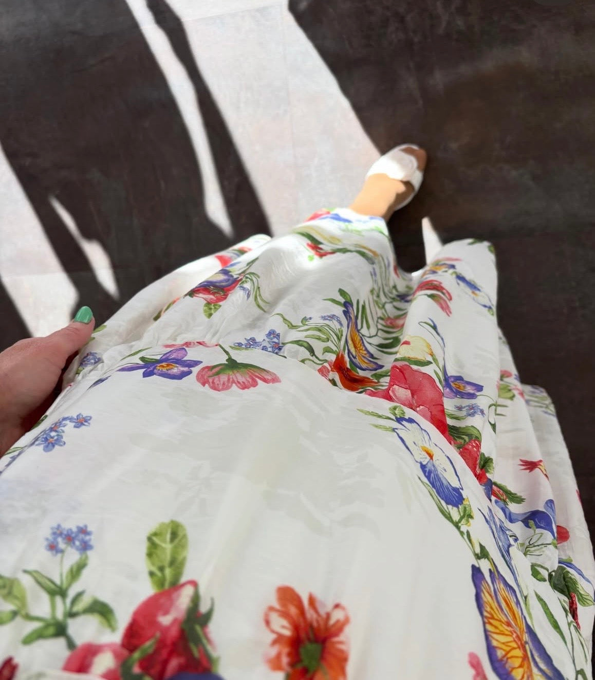 Blomster midi kjole