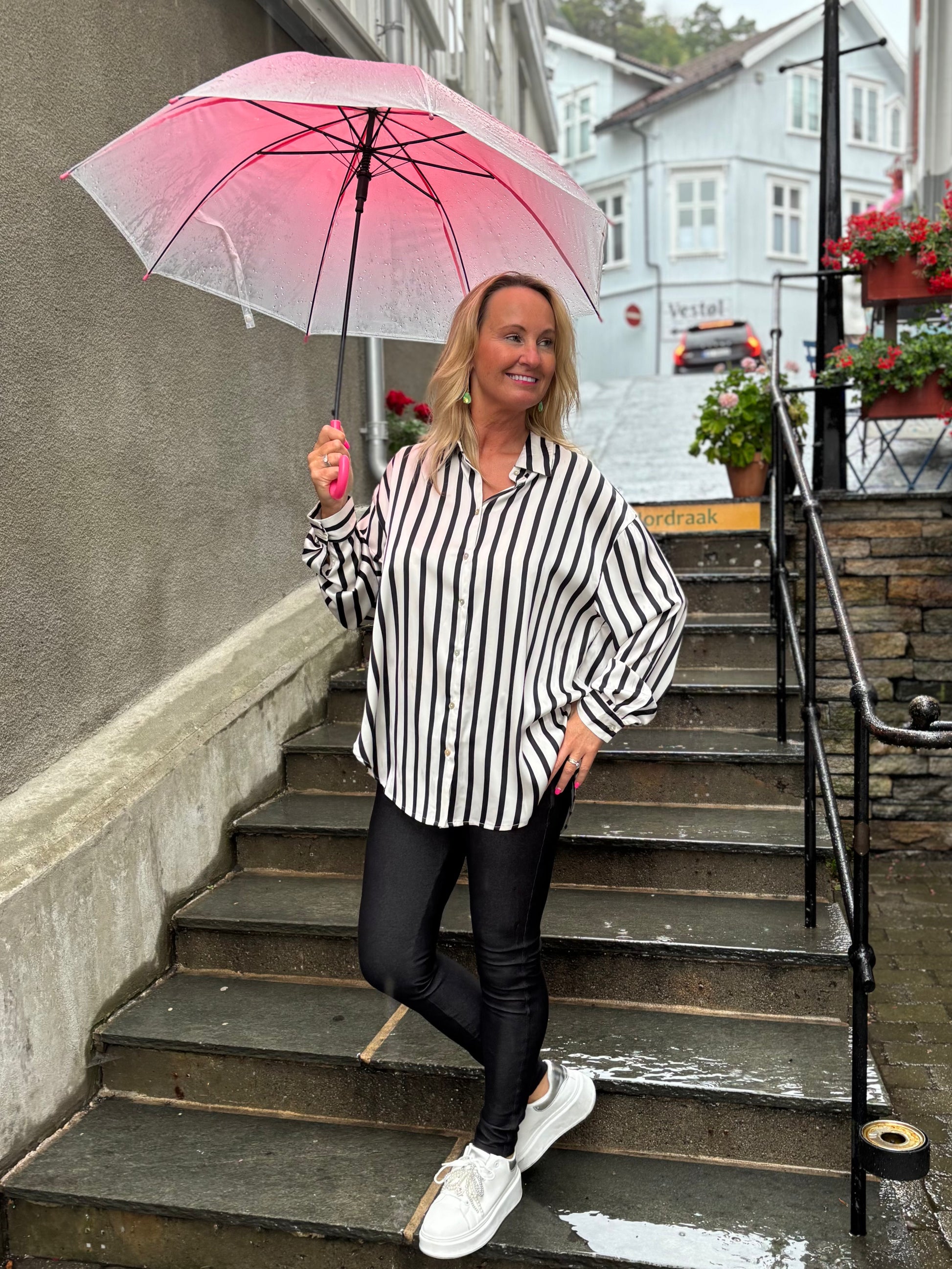 Bluse med striper
