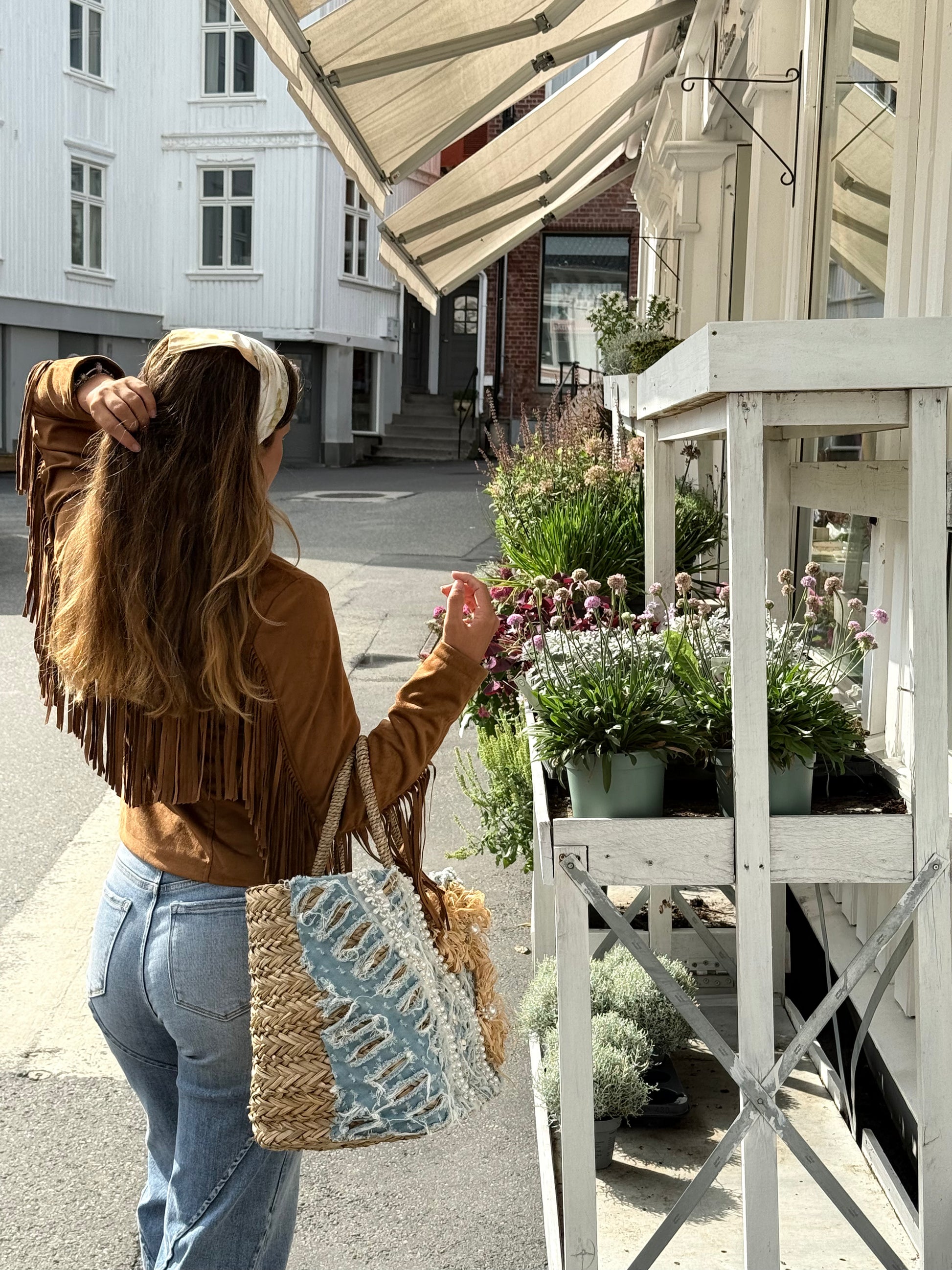 Frynse skinn jakke