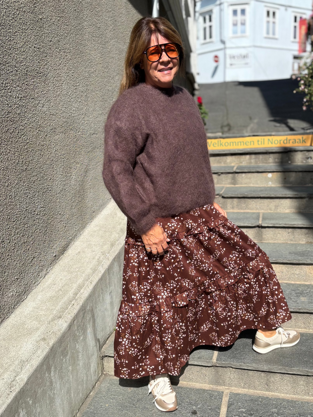 Maxi kjole brun