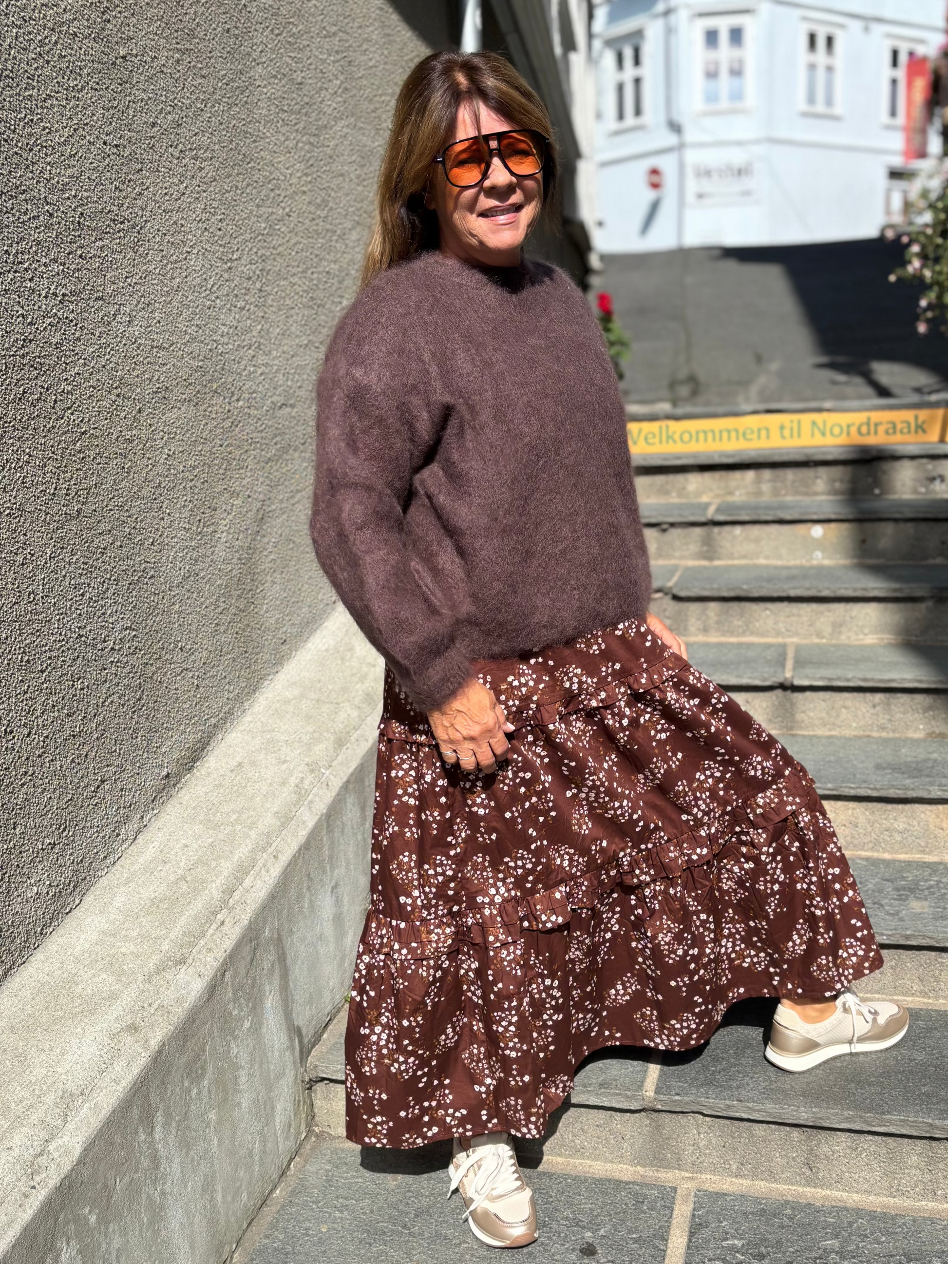 Maxi kjole brun