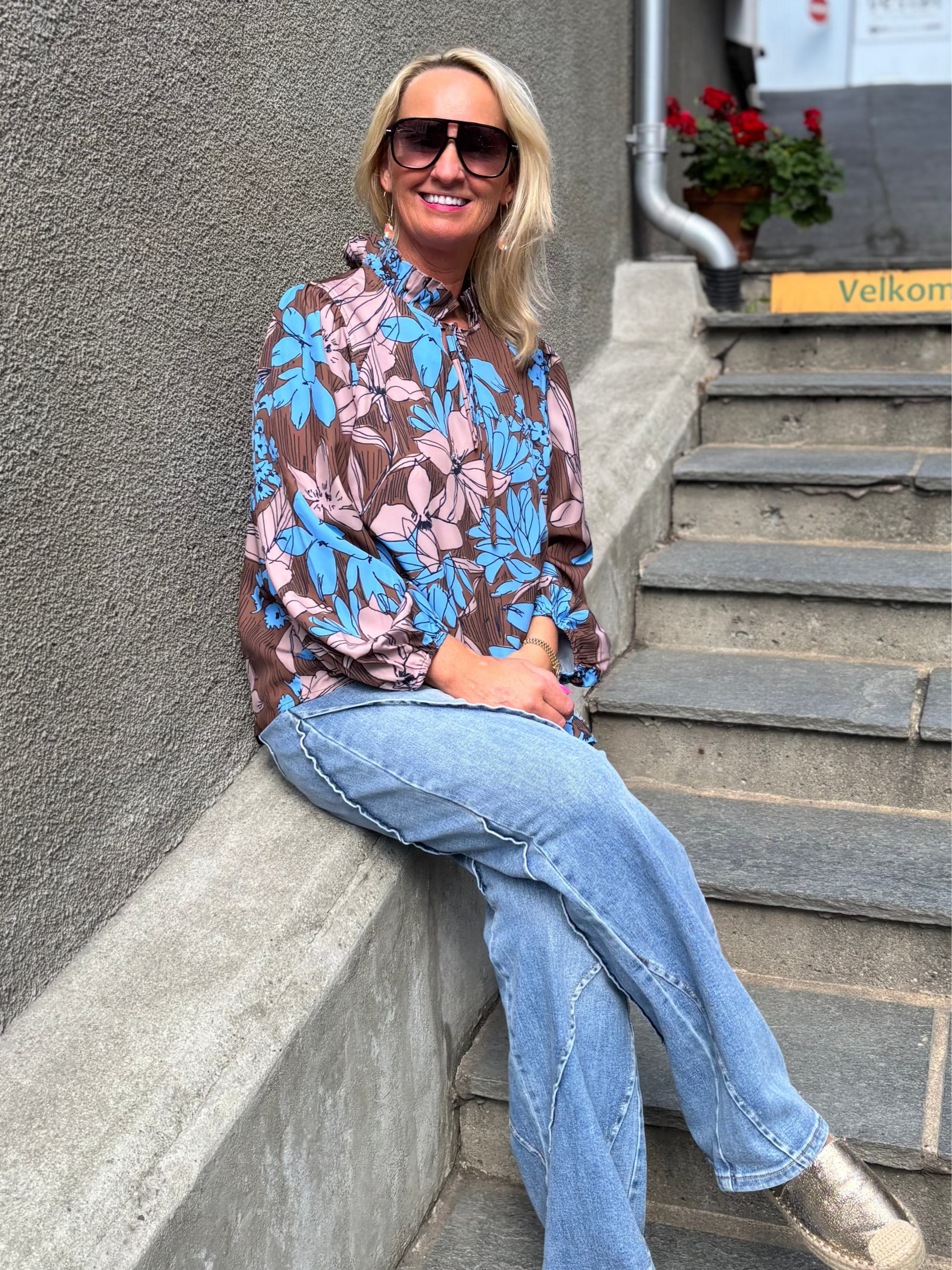 Blomster bluse