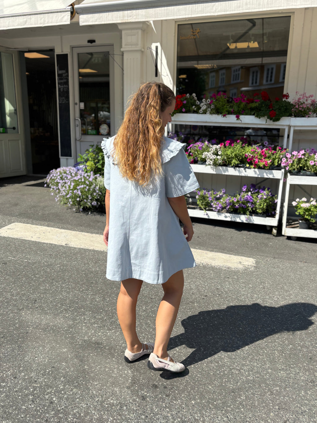 Peter Pan denim kjole